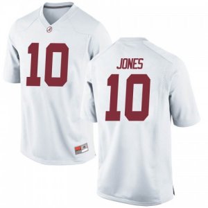 Youth Alabama Crimson Tide #10 Mac Jones White Game NCAA College Football Jersey 2403PINK8